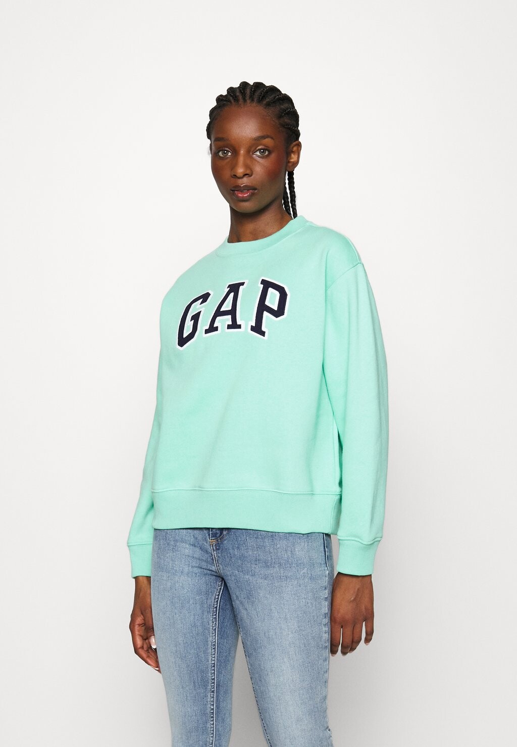 

Толстовка GAP Heritage Crew, цвета морской волны
