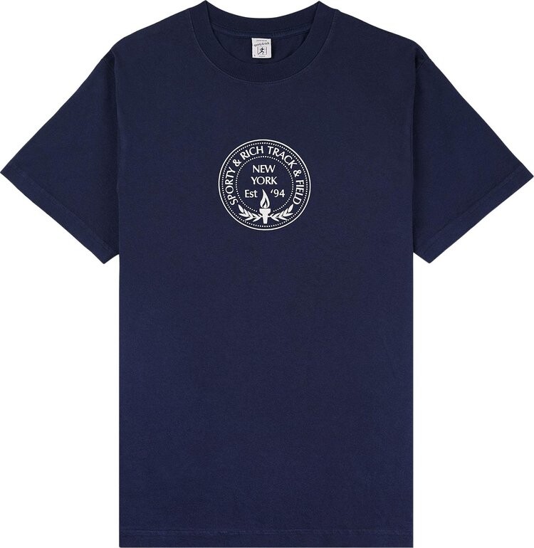 

Футболка Sporty & Rich Central Park 'Navy/White', синий
