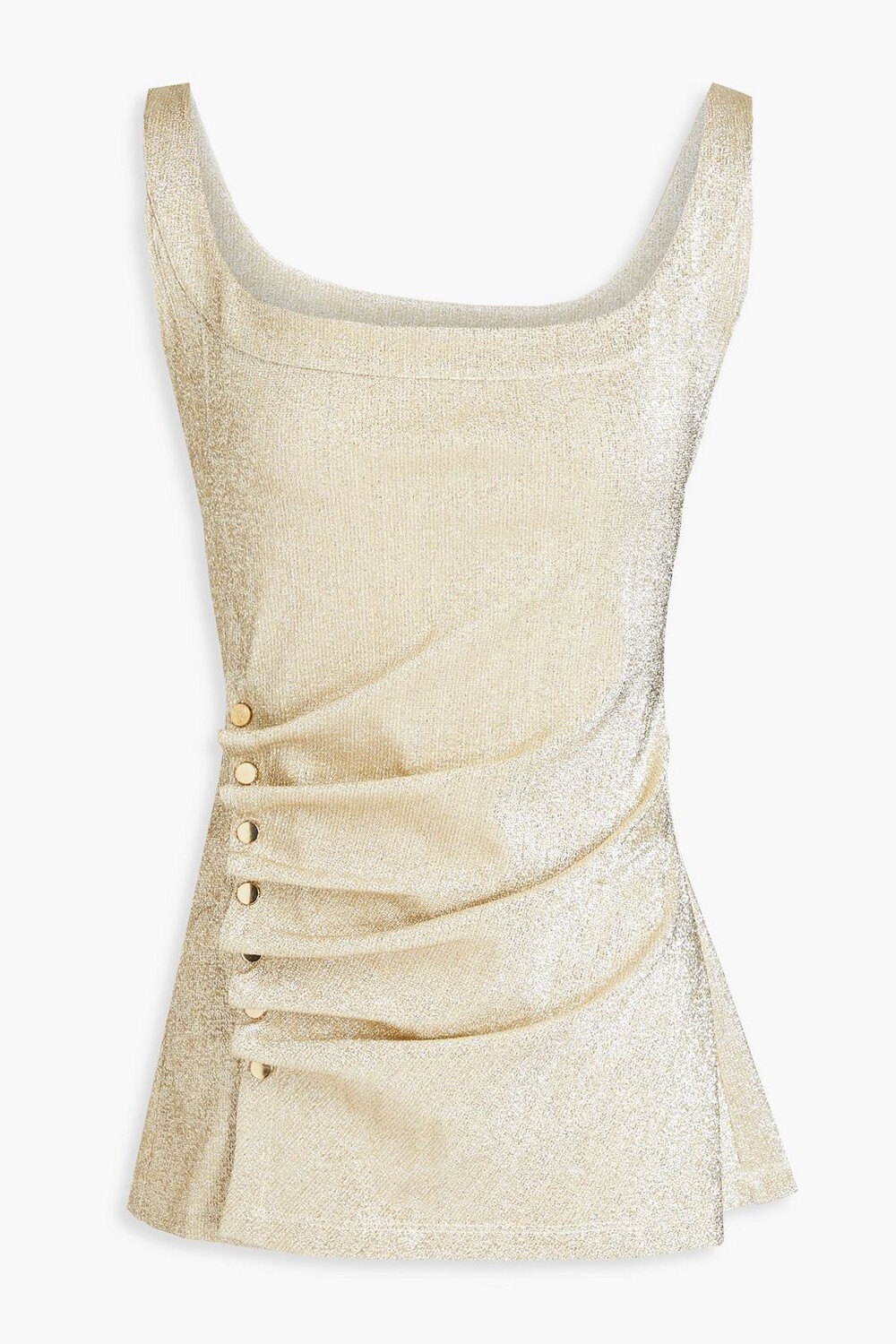 

Майка из ламе со сборками PACO RABANNE, золотой