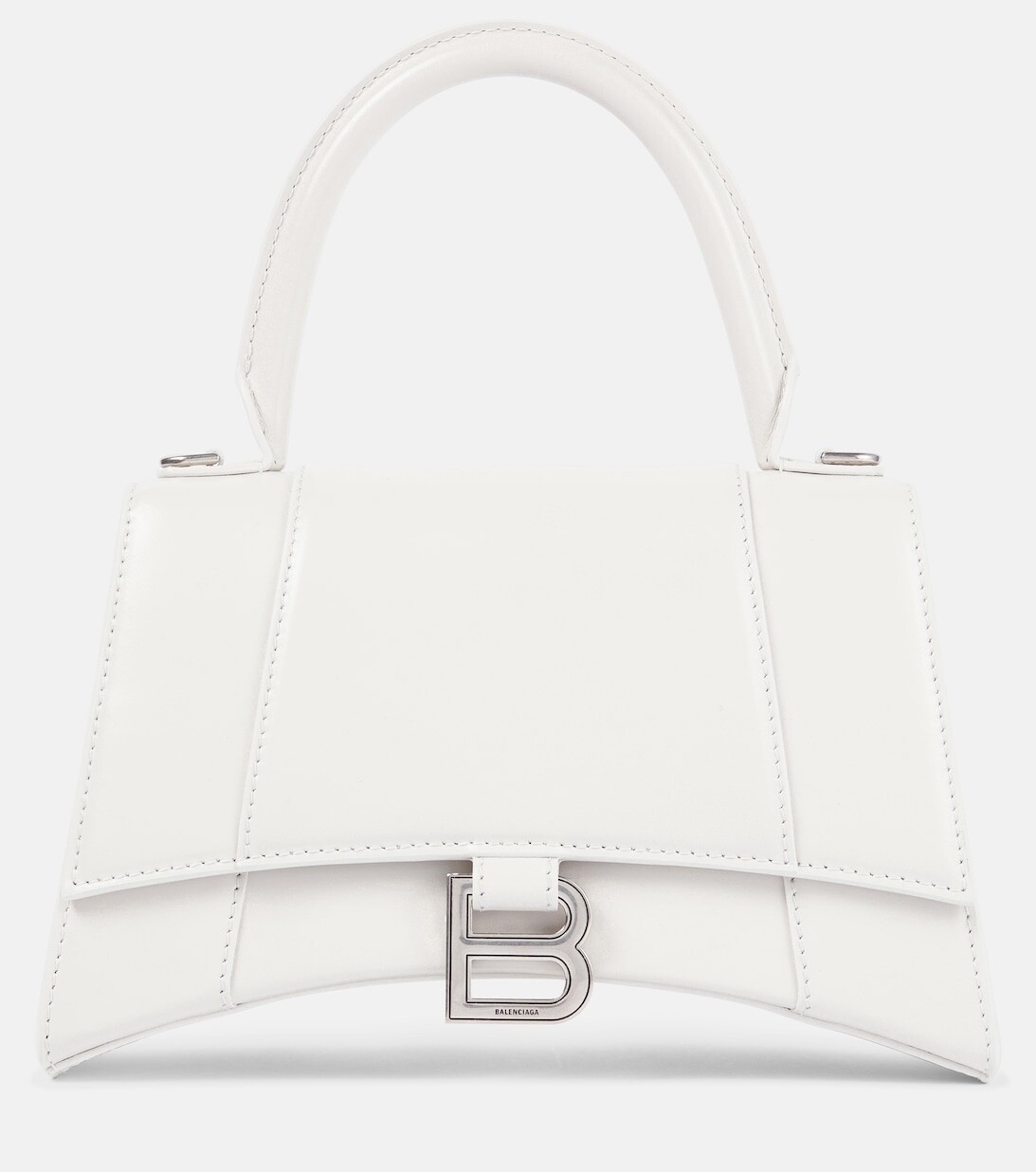 

Маленькая кожаная сумка через плечо Hourglass Balenciaga, белый