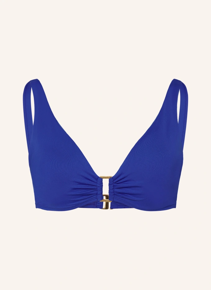 

Топ бикини без косточек beach club solids Lauren Ralph Lauren, синий