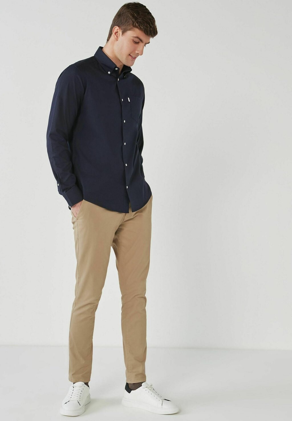 

SINGLE CUFF Easy Iron Button Down Next, Рубашка пестрый синий