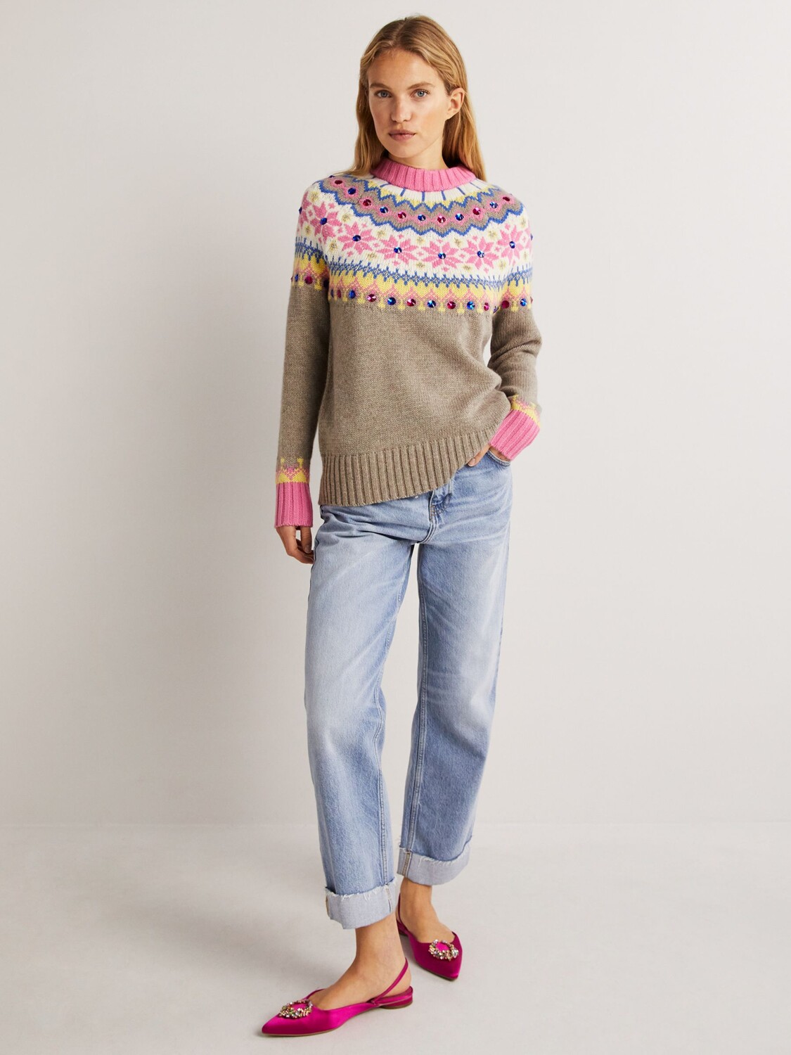 

Джемпер Boden с украшением Fair Isle, Норка