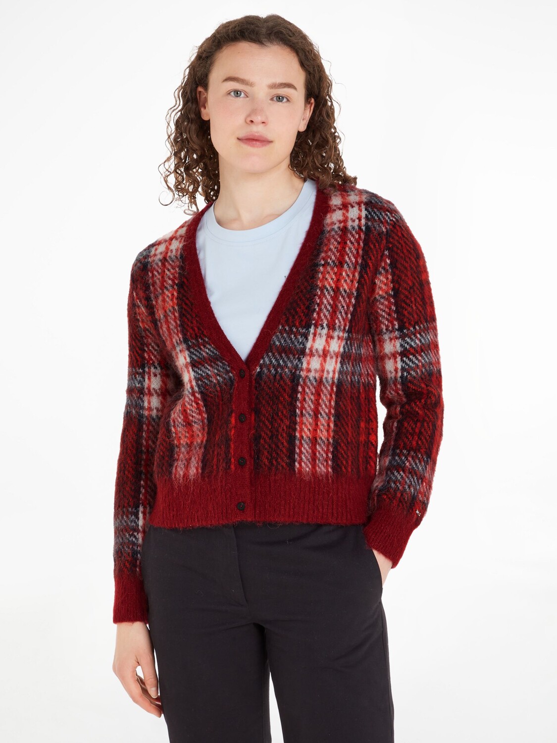 

Кардиган в клетку тартан Tommy Hilfiger, томми тартан