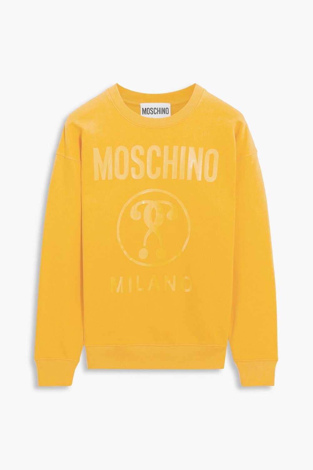 

Толстовка из французской хлопковой махры с принтом MOSCHINO, шафрановый
