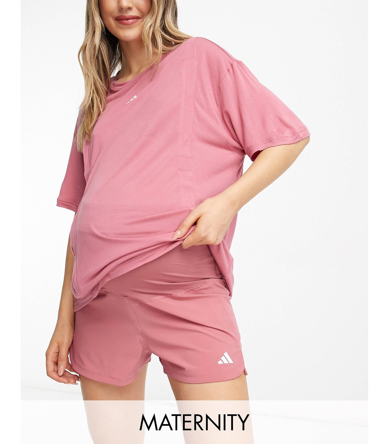 

Красные леггинсы-шорты adidas Training Maternity essentials adidas performance