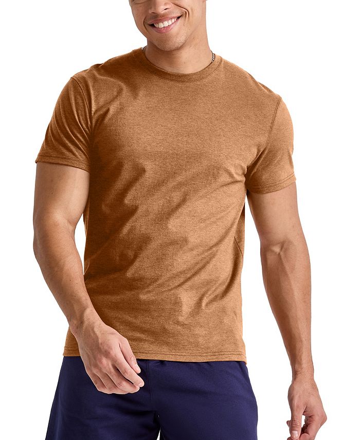 Мужская футболка Originals Tri-Blend с короткими рукавами Hanes, коричневый мужская футболка originals tri blend с короткими рукавами и карманами hanes черный