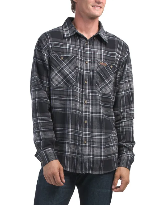 

Фланелевая рубашка с 2 карманами Smiths Workwear, черный