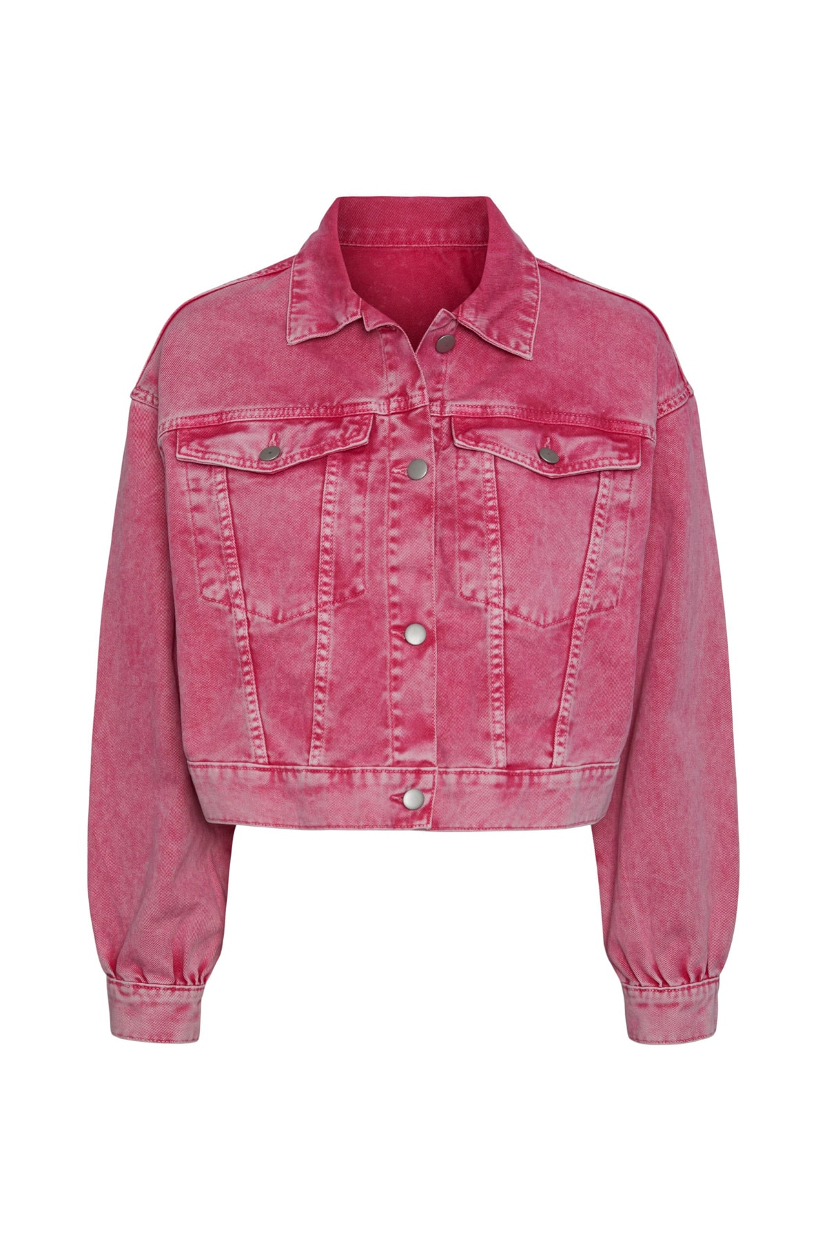 Куртка - Розовый - Классический крой PIECES, розовый свитер розовый классический крой pieces розовый