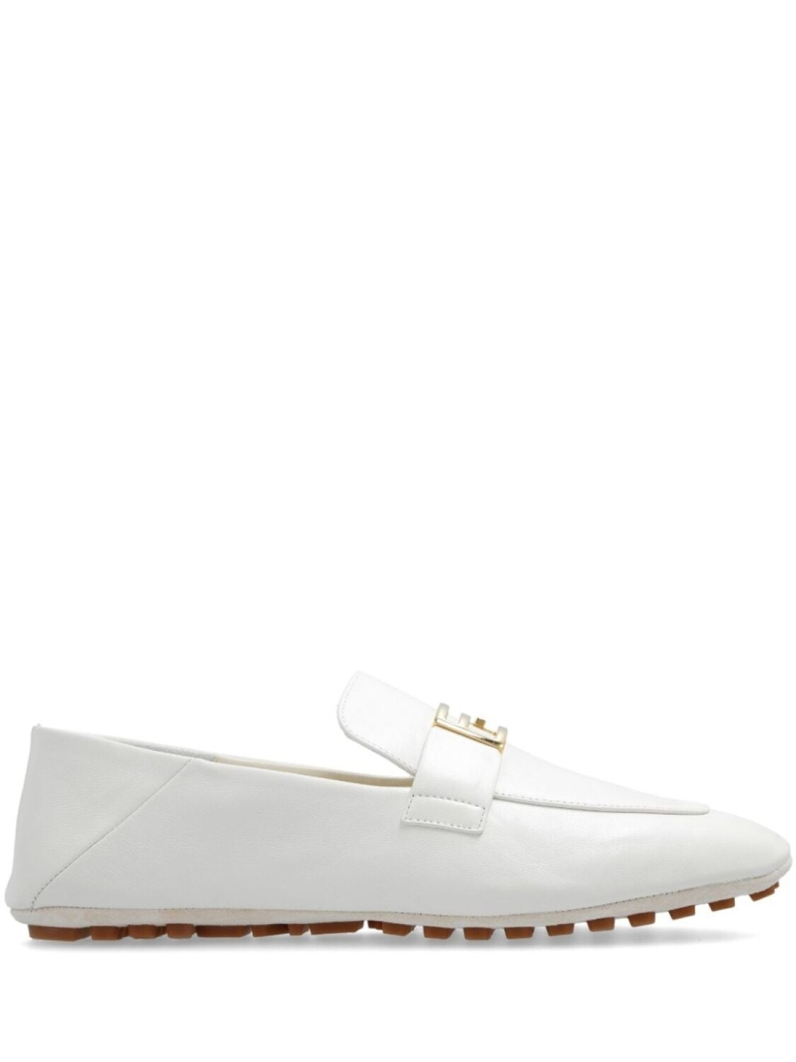 

FENDI лоферы Baguette с логотипом, белый