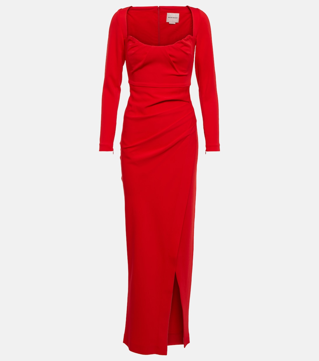 Платье макси из кади ROLAND MOURET, красный