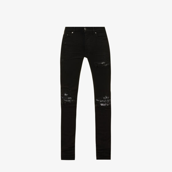 

Джинсы прямого кроя с потертостями MX1 Bandana Amiri, черный