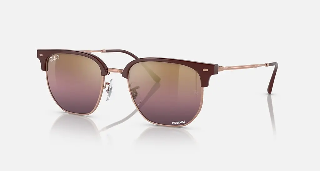 

Солнцезащитные очки Ray-Ban NEW CLUBMASTER, золотой/красный