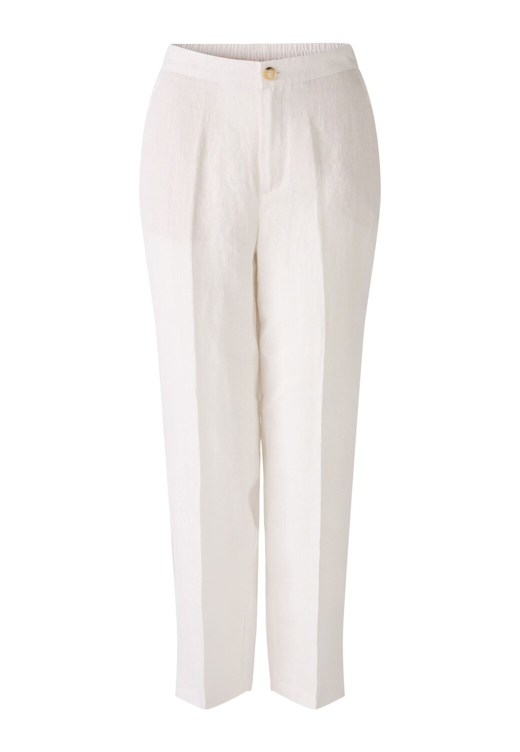 

Брюки Oui Leinenhose Mid waist, cropped, цвет optic white