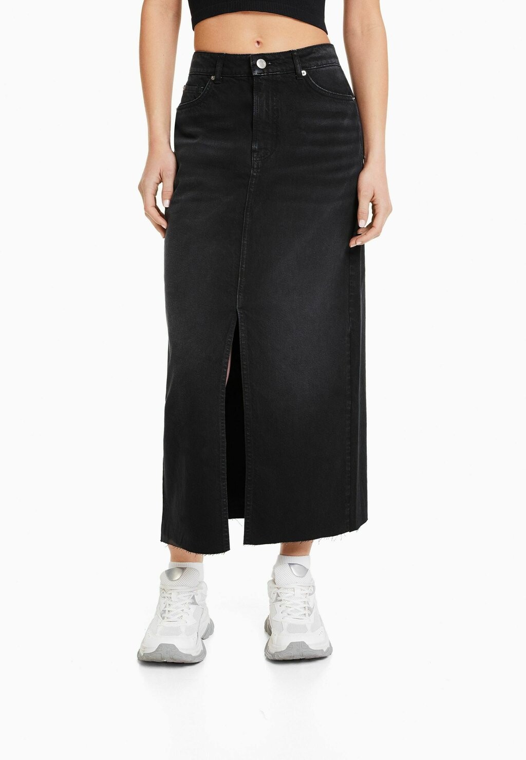 

Джинсовая юбка Bershka, черный