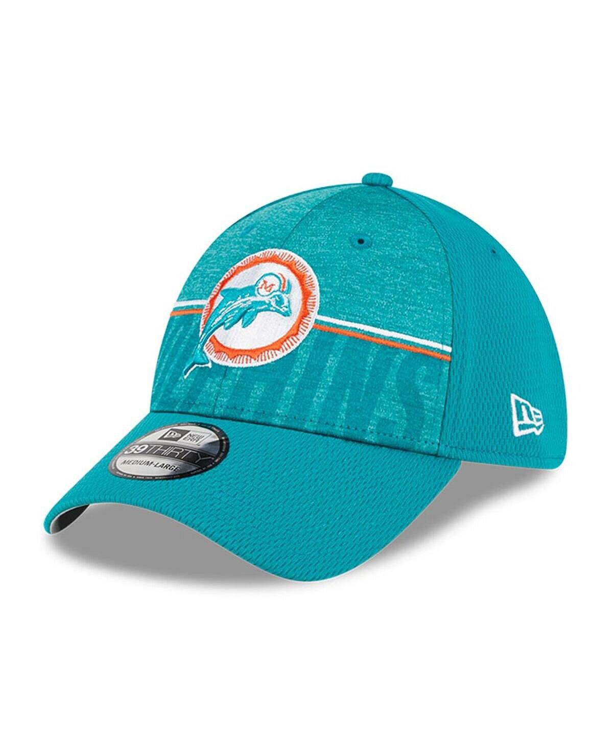 

Мужская кепка Flex Fit Aqua Miami Dolphins 2023 NFL Training Camp 39THIRTY New Era