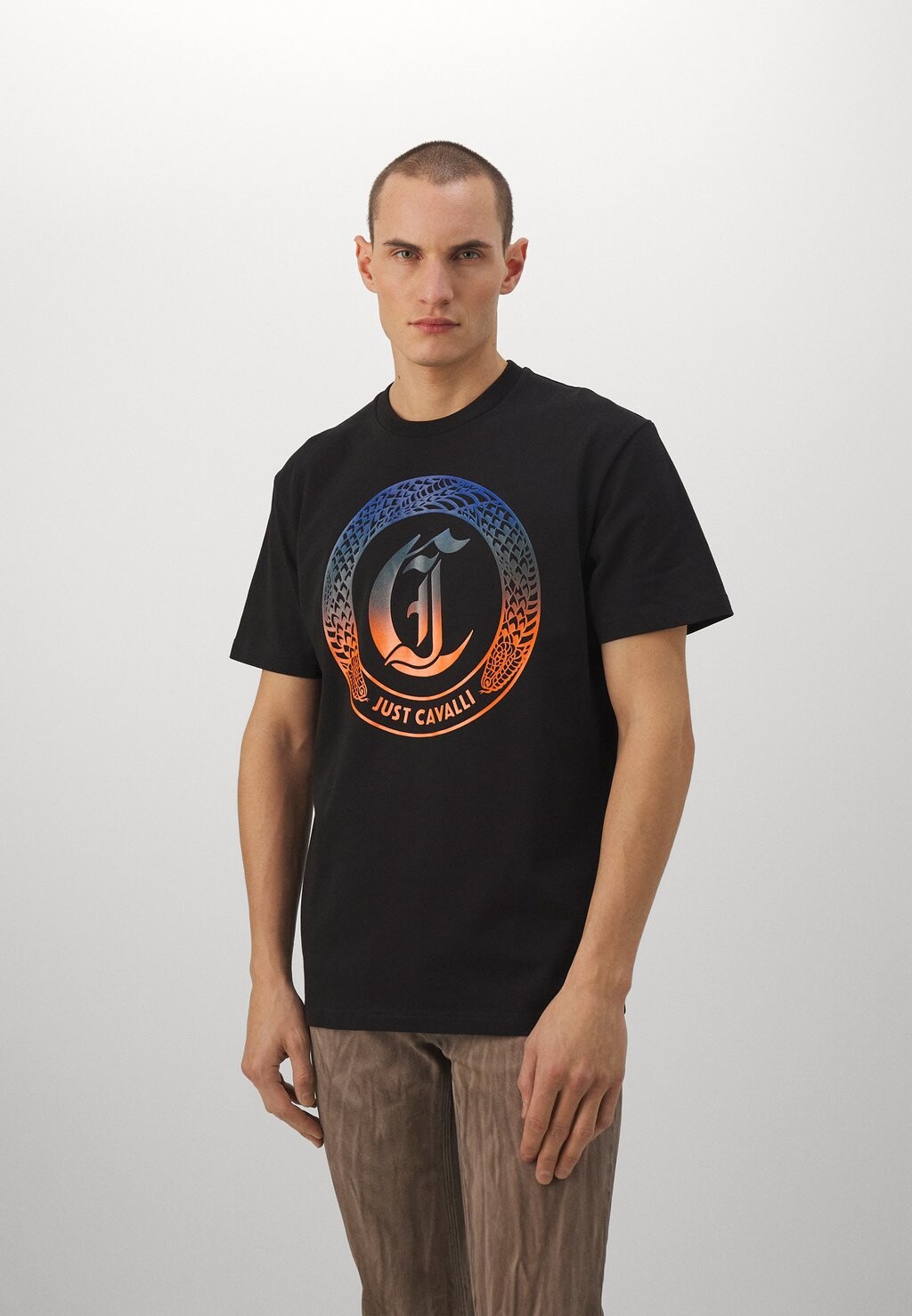 

Футболка с принтом ROUND SNAKE Just Cavalli, цвет black