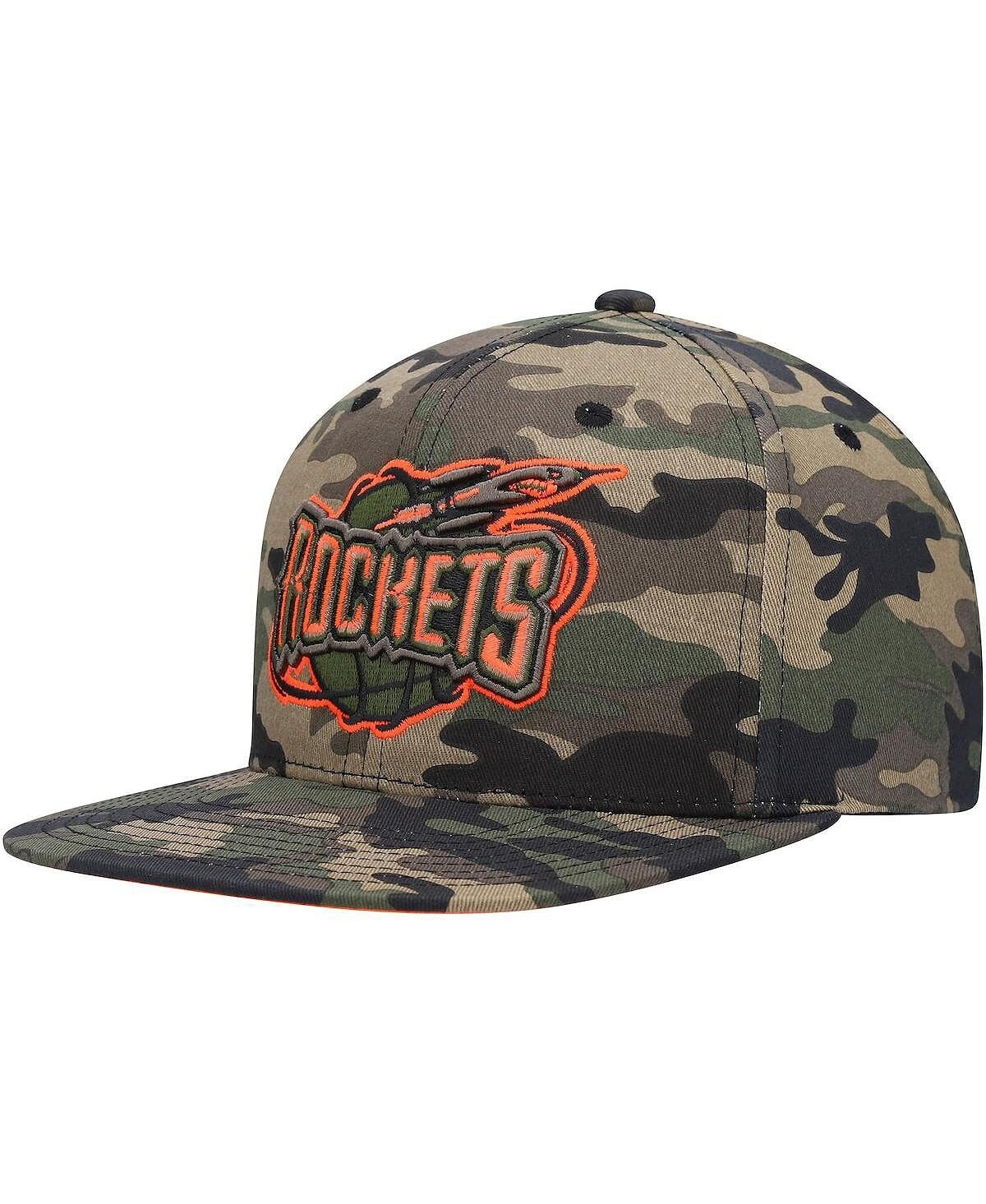 

Мужская камуфляжная кепка Houston Rockets из твердой древесины Classics Neon Pop Snapback Hat Mitchell & Ness