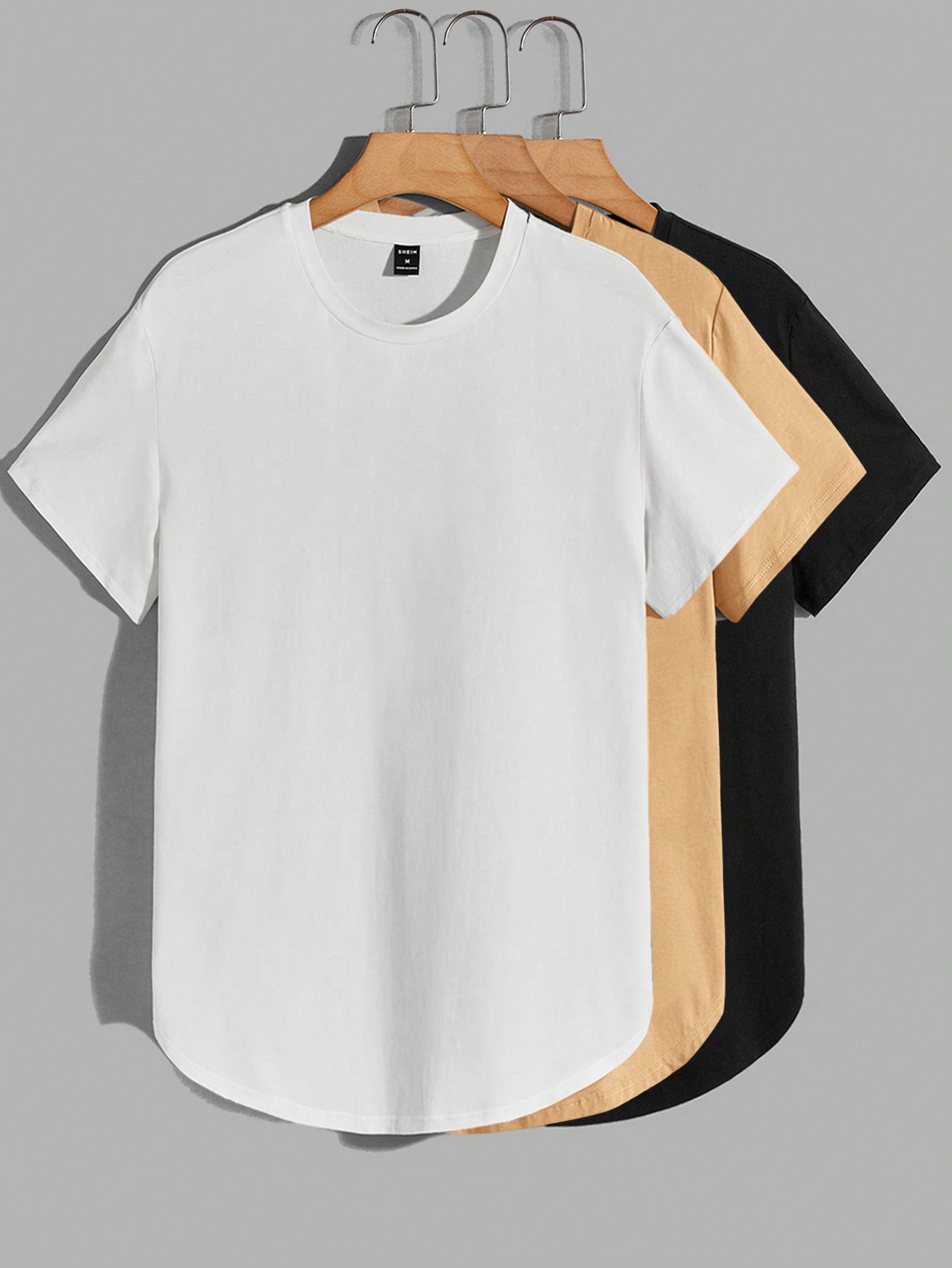 Мужские однотонные футболки с короткими рукавами Manfinity Basics, 3 шт., хаки