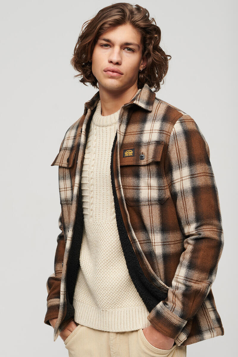 

Шерстяная рубашка Miller Superdry, коричневый