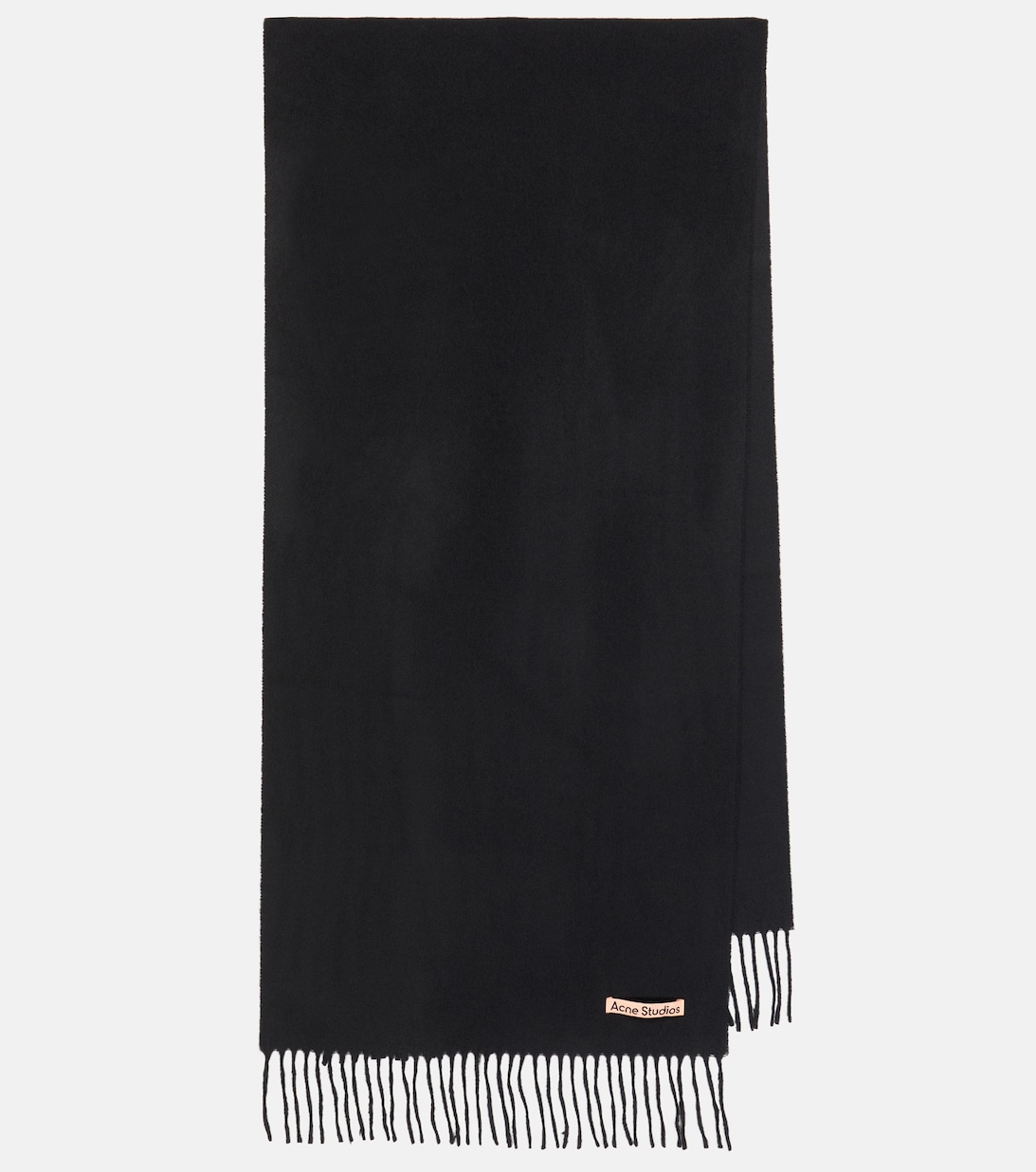 цена Кашемировый шарф с бахромой Acne Studios, черный