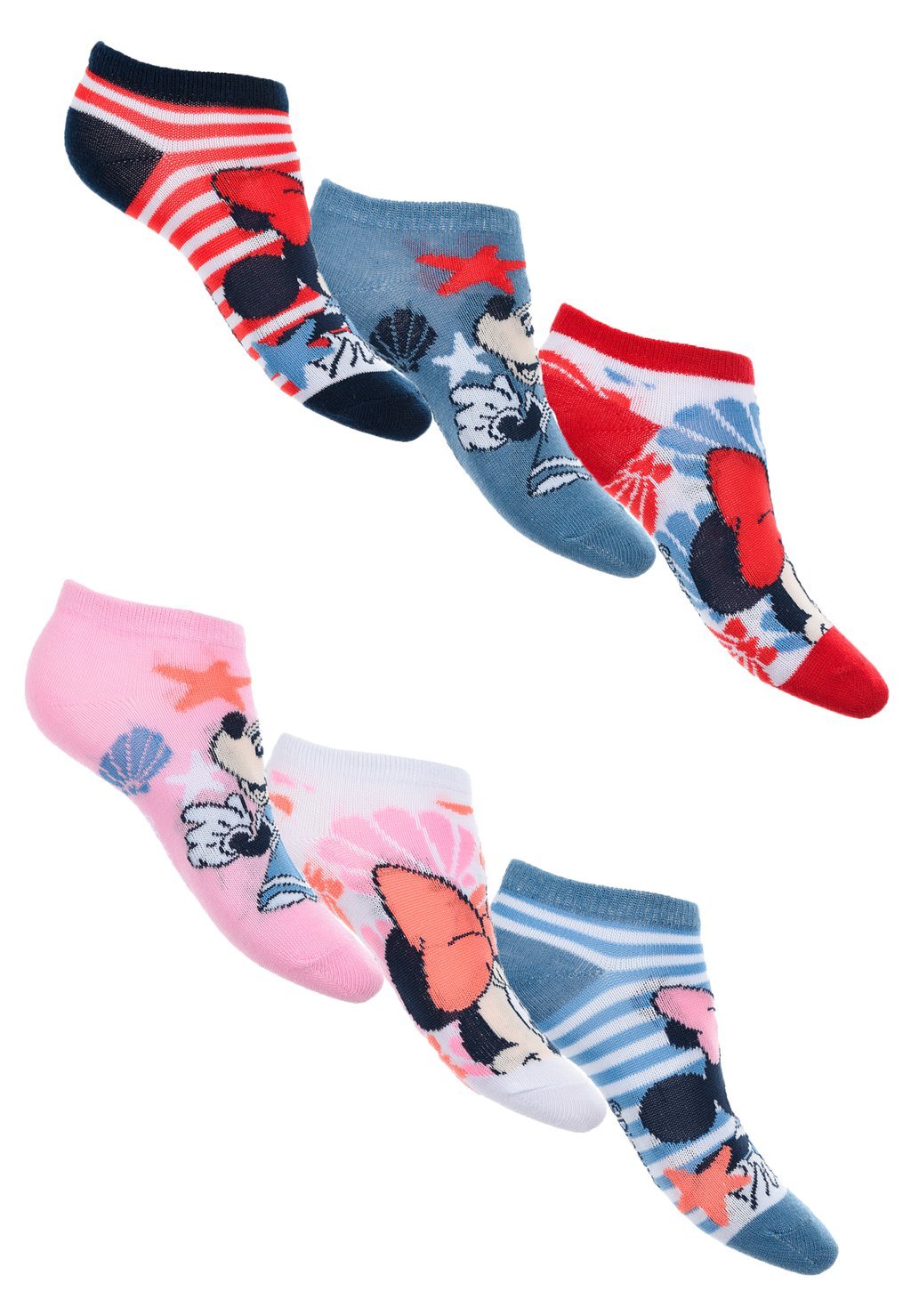 Носки 6ER SET Mickey & Minnie, цвет pink blue red