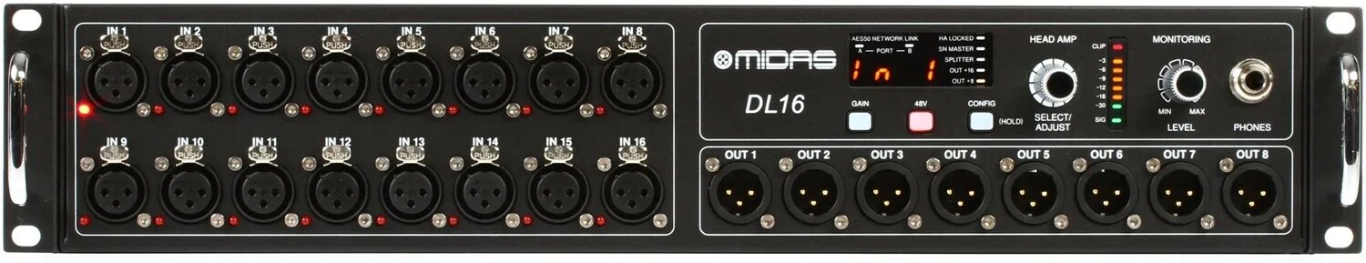 

Midas DL16 Сценический блок с 16 входами и 8 выходами