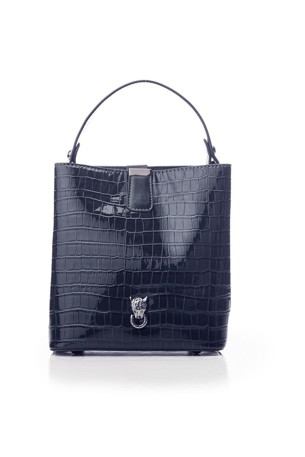 

Сумка на плечо 'Adriana Bag' из лакированной кожи Mocc из кожи крокодила Moda In Pelle, синий