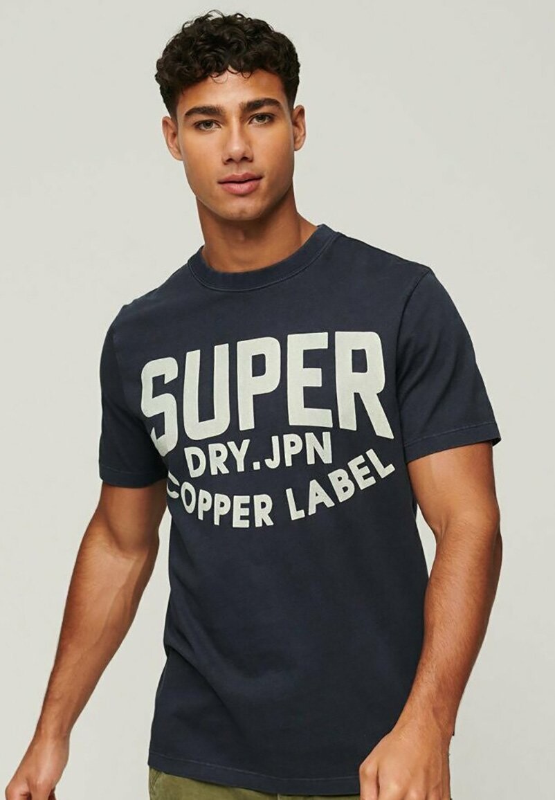 

Футболка с принтом Superdry, синий
