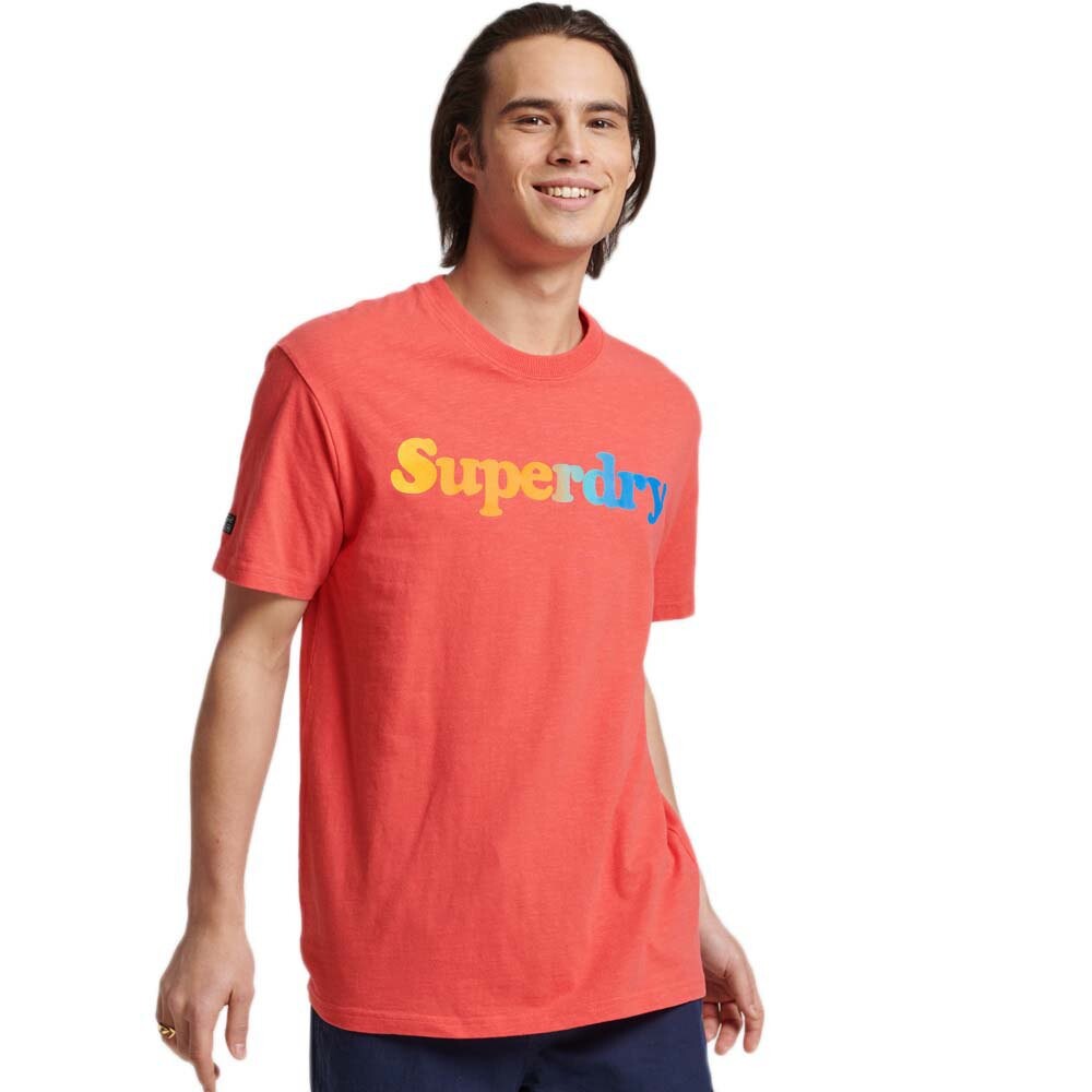 

Футболка Superdry Vintage Cali Stripe, красный