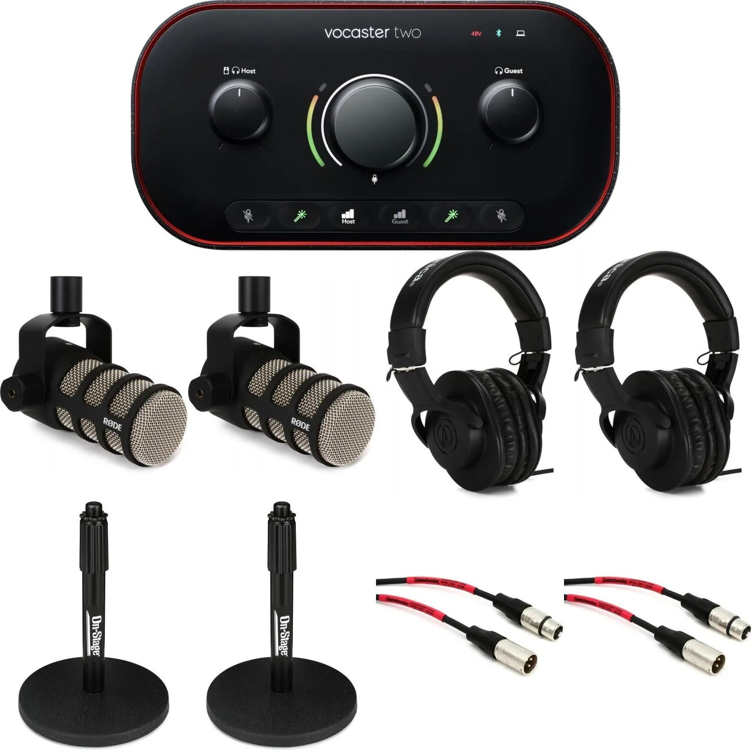 

Пакет подкастов Focusrite Vocaster 2 и PodMic Desktop для двух хостов