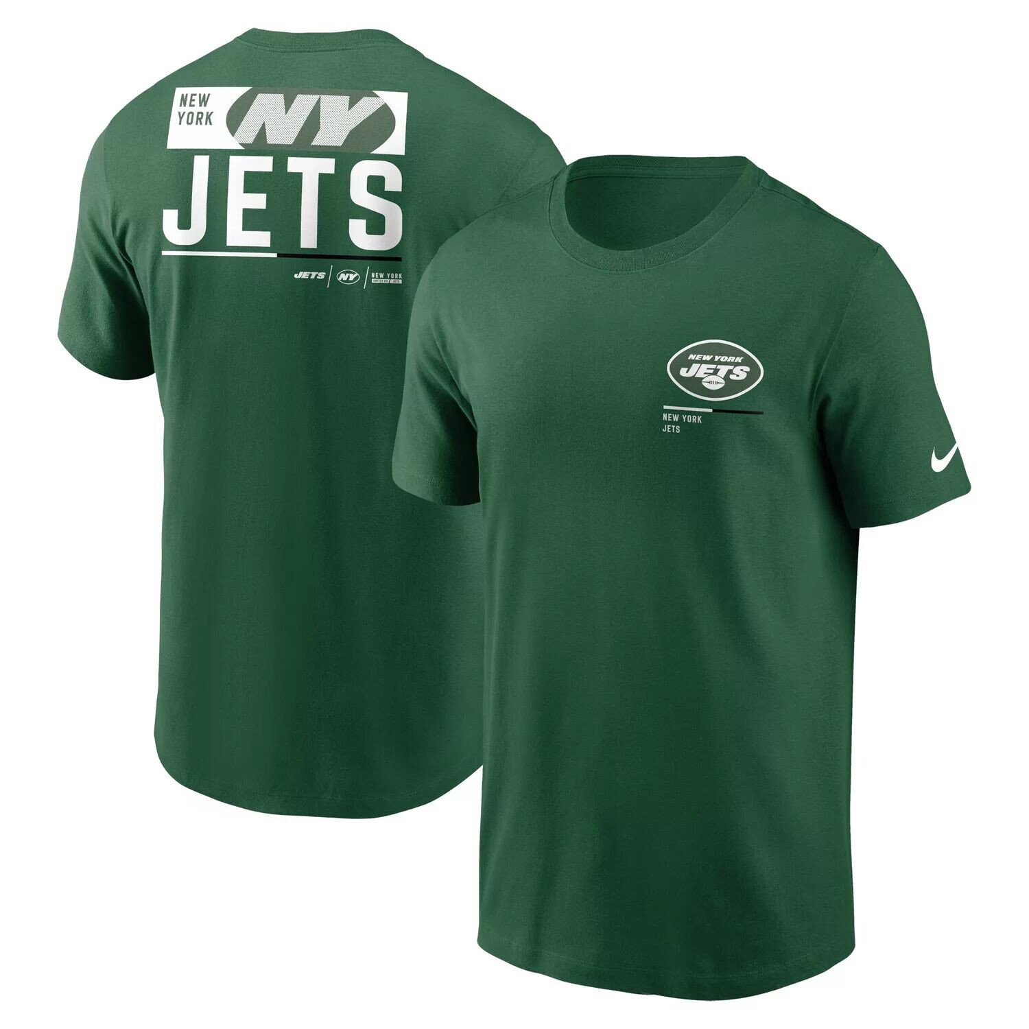 

Мужская зеленая футболка Nike New York Jets Team Incline, Зеленый