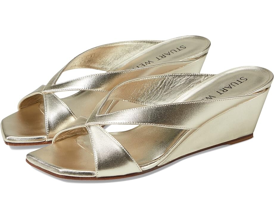 

Туфли Stuart Weitzman Miami 50 Wedge Slide, цвет Platino