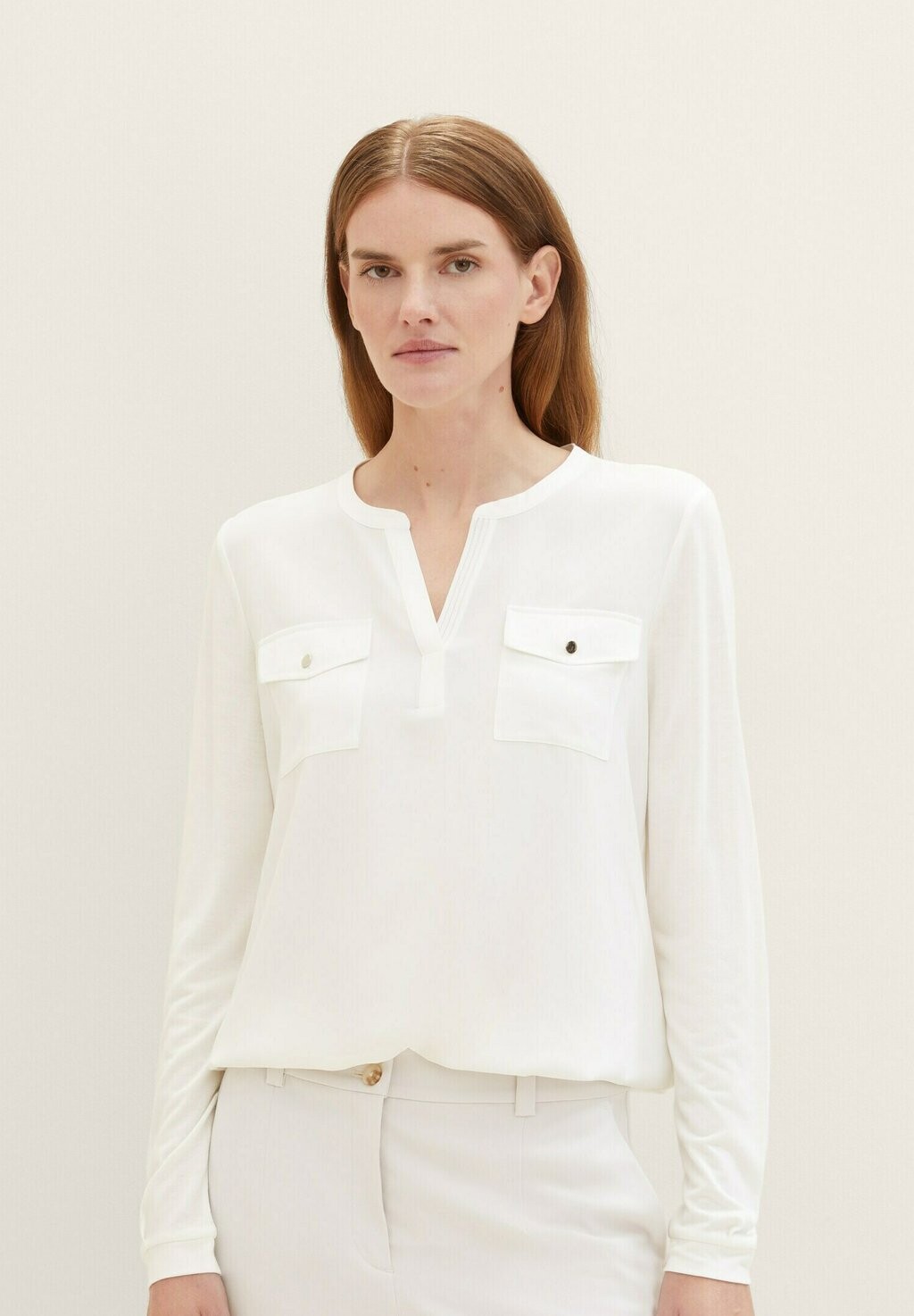 

Блузка TOM TAILOR, цвет whisper white