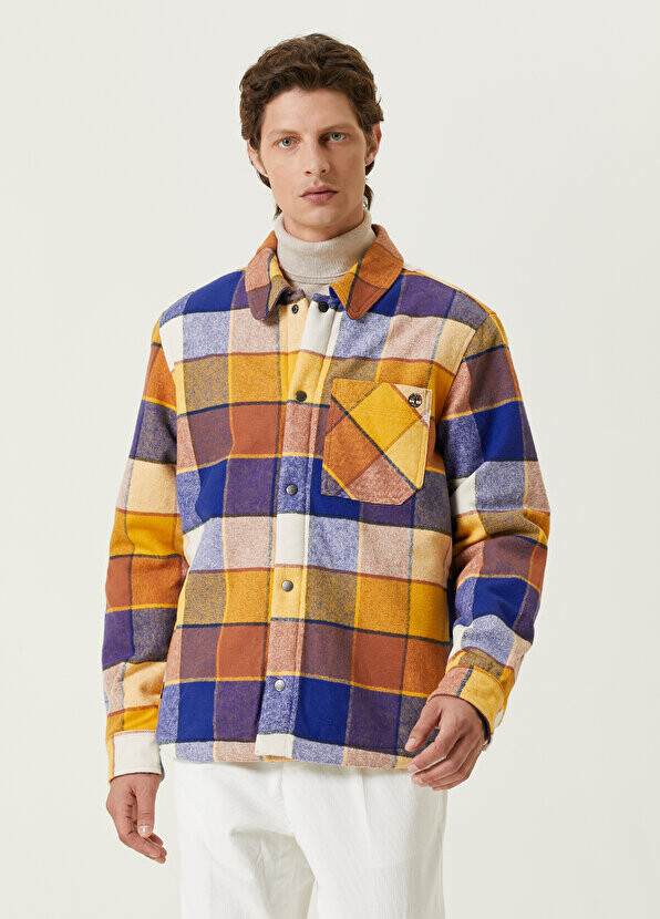 

Желтое пальто с узором в шотландскую клетку Timberland, Желтый