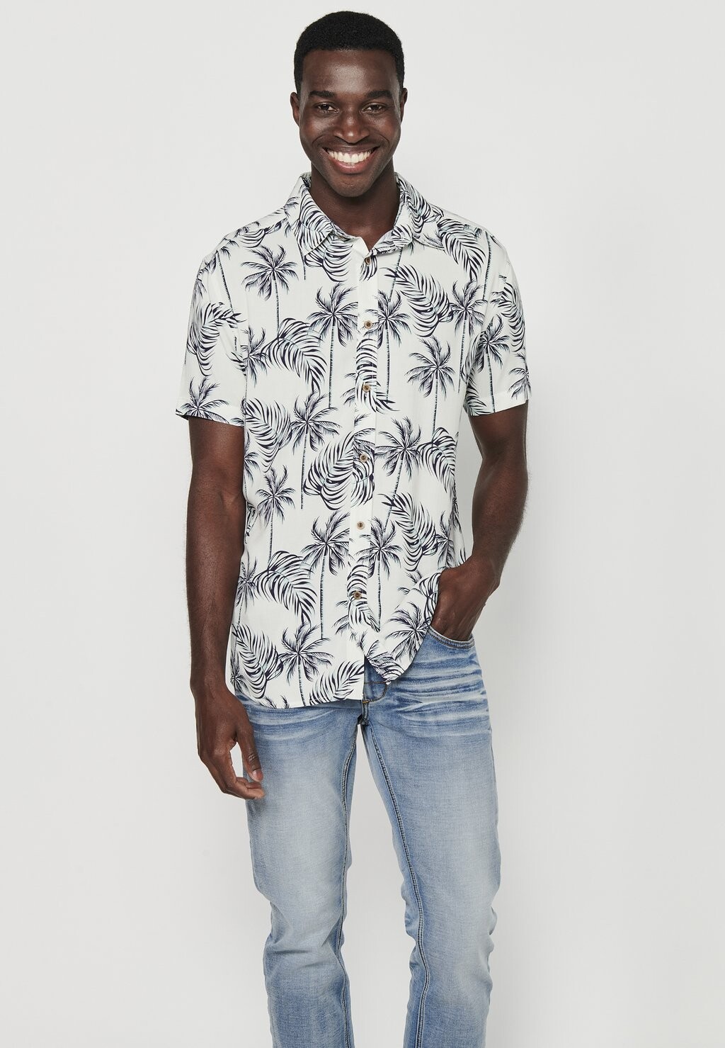 

Рубашка Short Sleeve Koroshi, бланко белая