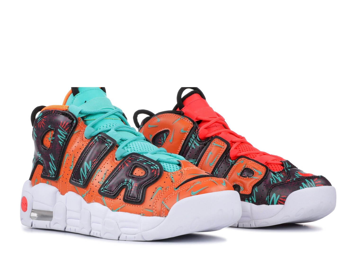

Кроссовки Nike Air More Uptempo Gs 'What The 90S', разноцветный