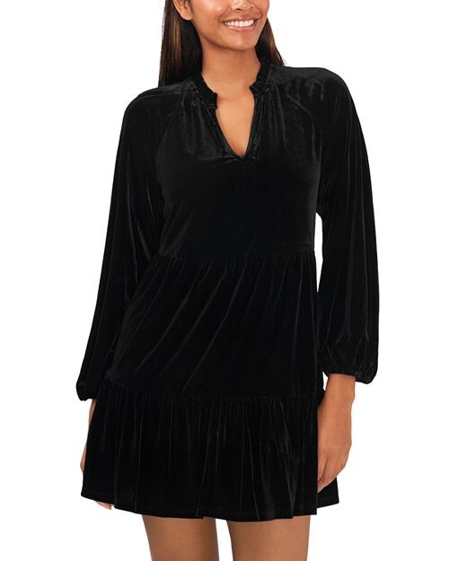 

Бархатное платье Babydoll с блузками и рукавами CeCe, цвет Black