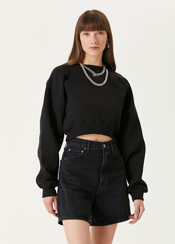 

Укороченная толстовка с логотипом Off-White, белый