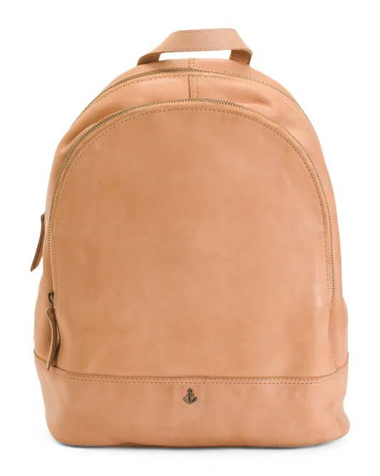 

Кожаный рюкзак с куполом Harbour 2Nd, цвет Camel