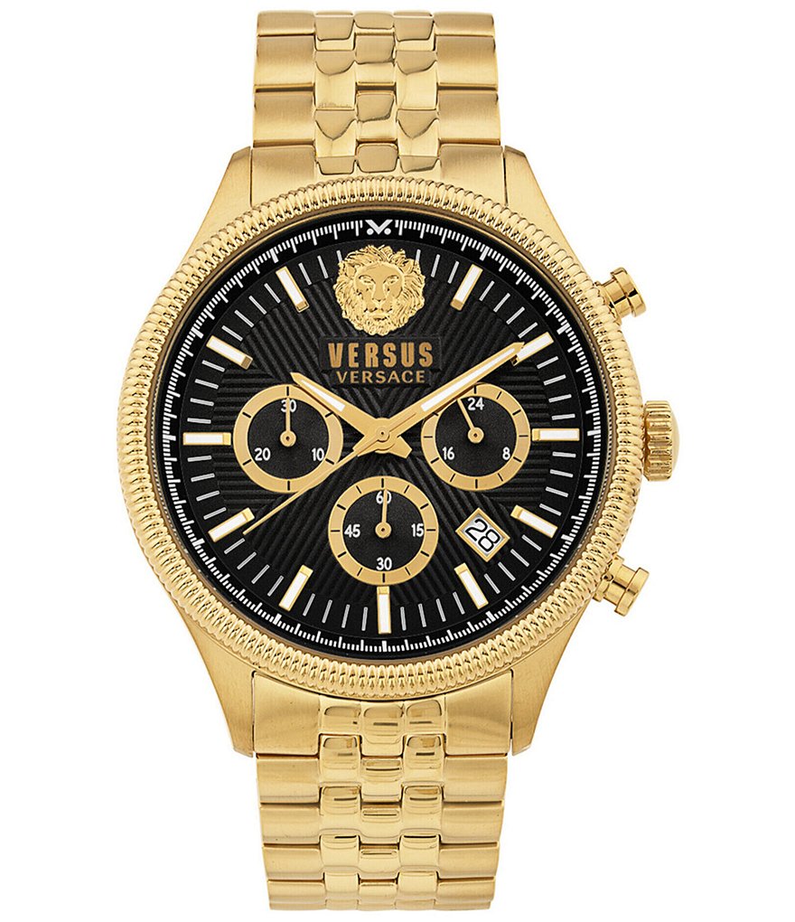 Versace Versus Versace Мужские часы Colonne Chronograph с золотым браслетом из нержавеющей стали, золотой
