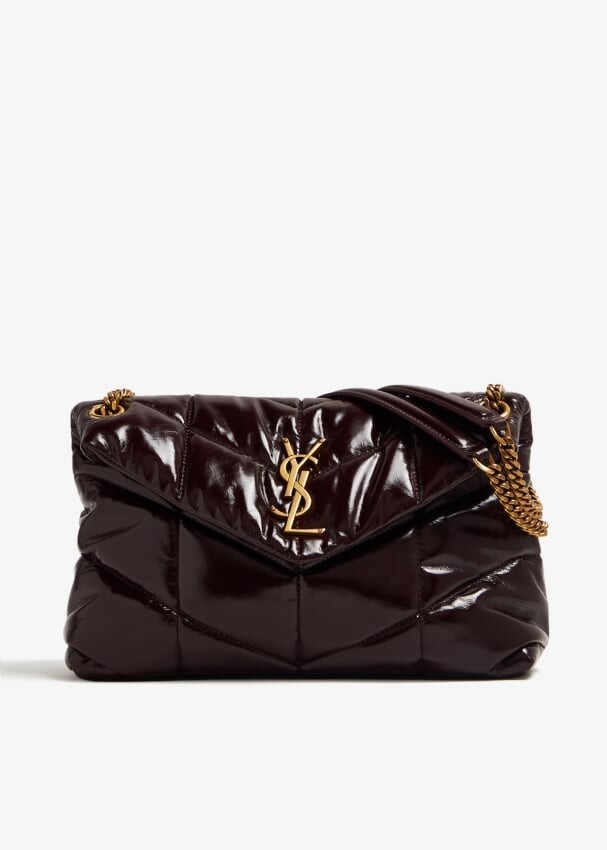 

Сумка Saint Laurent Puffer Small Chain, бордовый