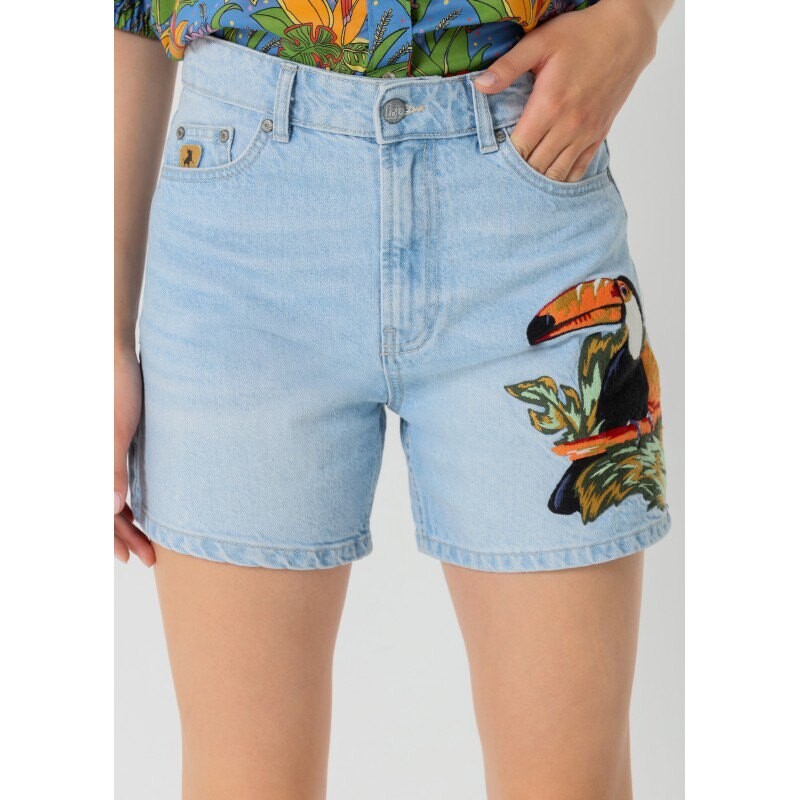 

Шорты Lois Jeans 138085-21733-2471-908 Mom Fit High Waist Denim, синий, Серый, Шорты Lois Jeans 138085-21733-2471-908 Mom Fit High Waist Denim, синий