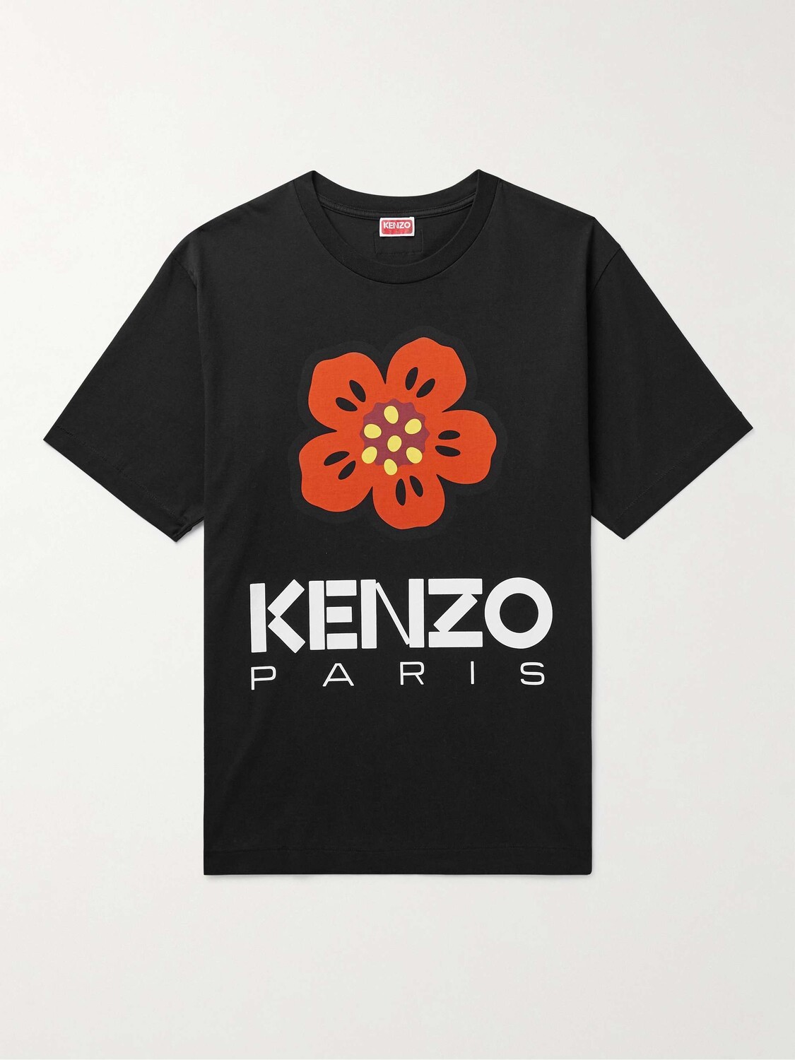 

Футболка из хлопкового джерси с логотипом KENZO, черный