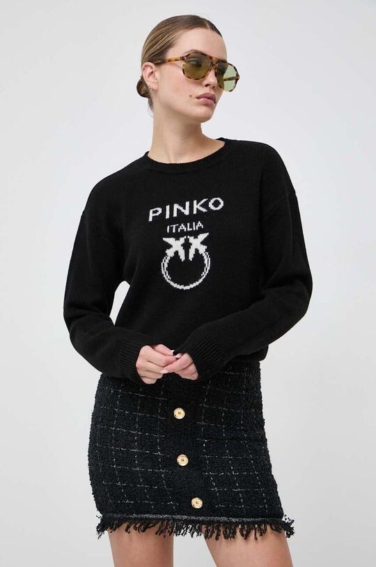 

Шерстяной свитер Pinko, черный