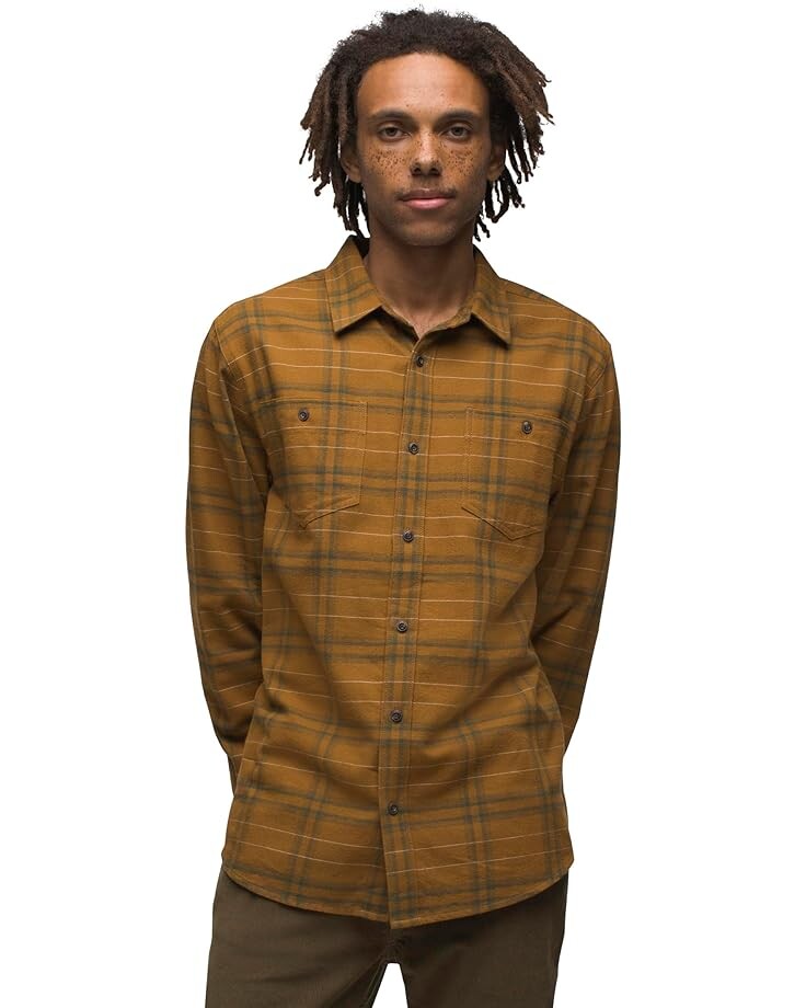 

Рубашка Prana Dolberg Flannel, цвет Antique Bronze
