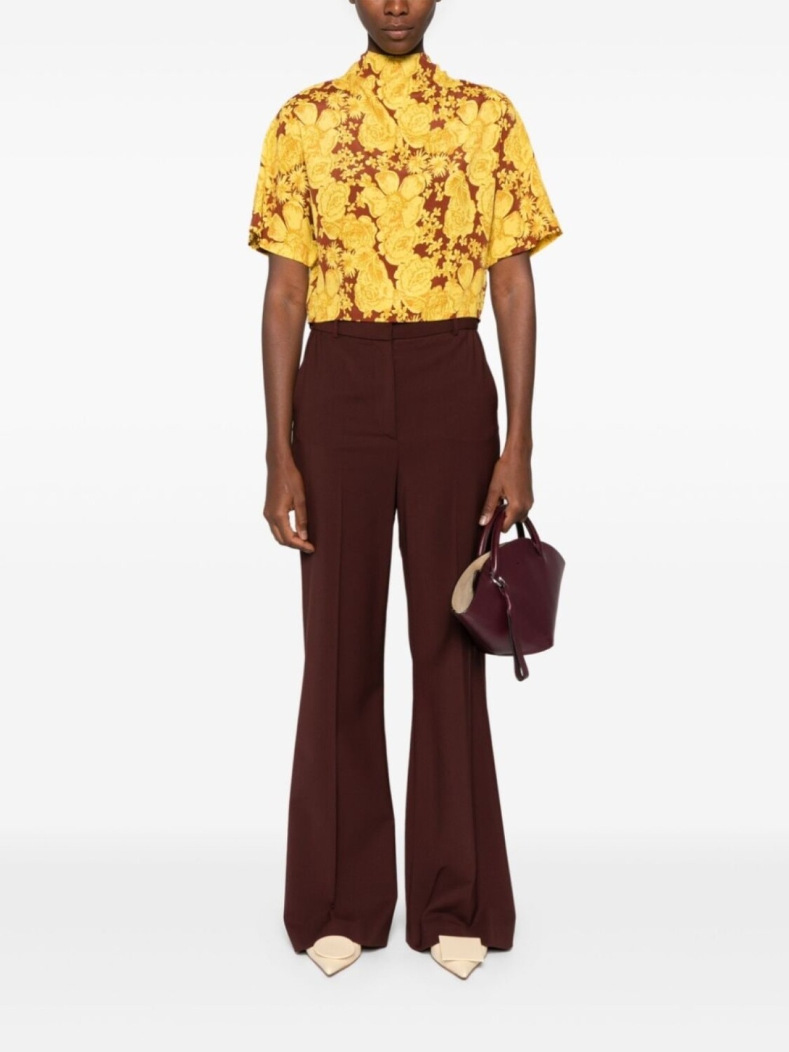 

DVF Diane von Furstenberg укороченная блузка Olympia, желтый