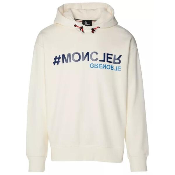 

Футболка ivory cotton sweatshirt Moncler, бежевый
