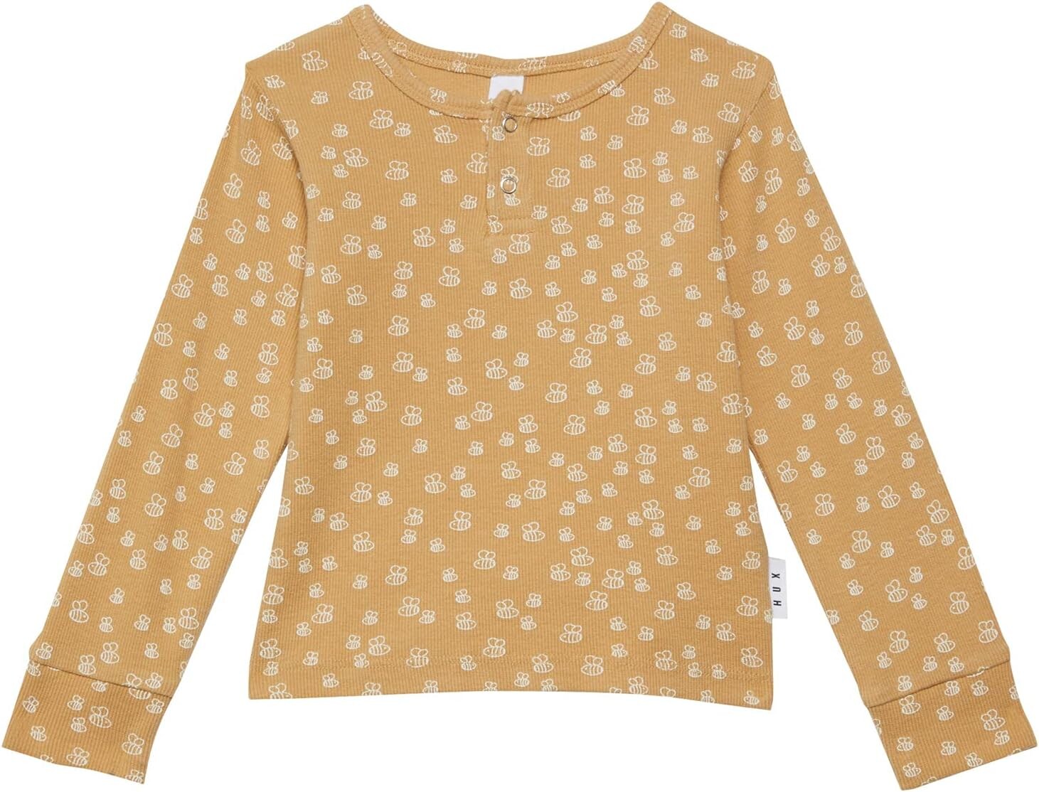 

Рубашка HUXBABY Bee Rib Henley, цвет Honey