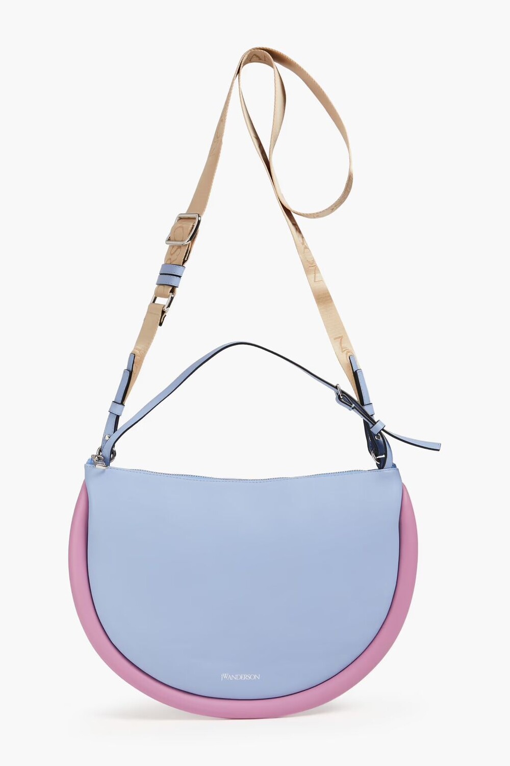 

Двухцветная кожаная сумка через плечо Bumper Moon Jw Anderson, светло-синий